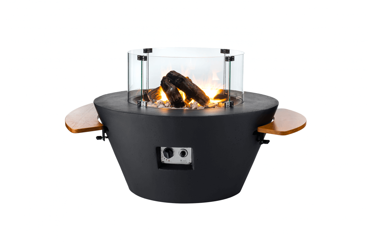 Table brasero gaz extérieur cône en composite - Happy Cocooning Table brasero gaz extérieur cône en composite - Happy Cocooning