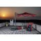 Parasol de jardin carré déporté et rétractable Astro Carbone 3 x 3 SCOLARO