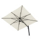 Parasol de jardin carré déporté et rétractable Astro Carbone 3 x 3 SCOLARO