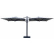 Parasol de jardin rectangulaire déporté double et rétractable Dual T Carbone 3 x 6 SCOLARO