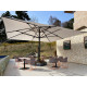 Parasol de jardin carré droit en aluminium Capri Dark 6 x 6 SCOLARO