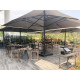 Parasol de jardin carré droit en aluminium Capri Dark 4 x 4 SCOLARO