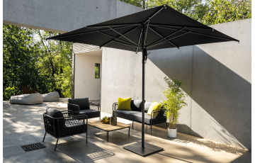 Parasol de jardin carré droit en aluminium Napoli Standard 3 x 3 SCOLARO