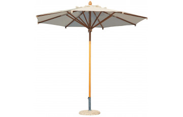 Parasol de jardin rond en bois Palladio Standard Ø3 SCOLARO - Ecru