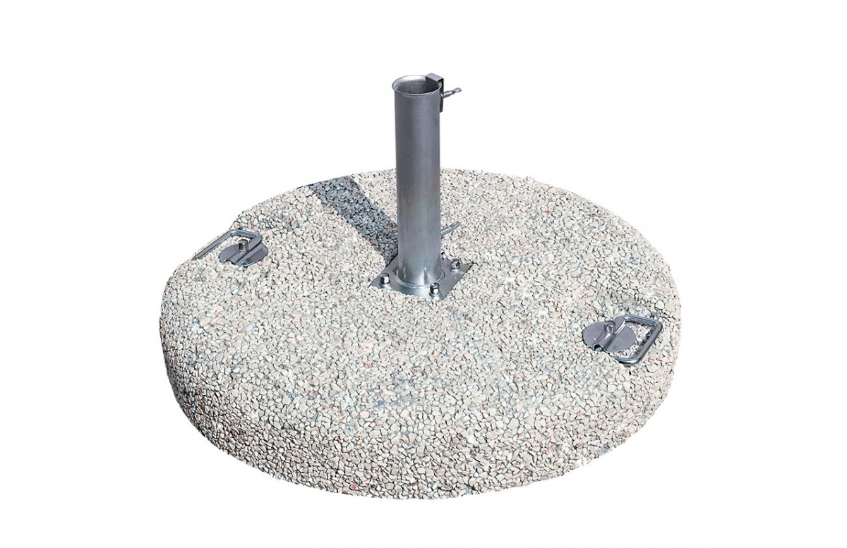 Pied de parasol en ciment grés blanc pour mat standard SCOLARO 80 kg