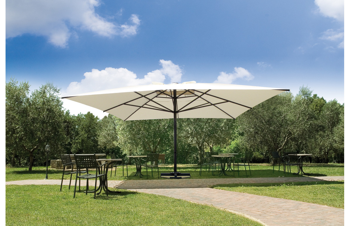 Parasol de jardin carré rectangulaire en aluminium Capri Dark 5 x 6 SCOLARO