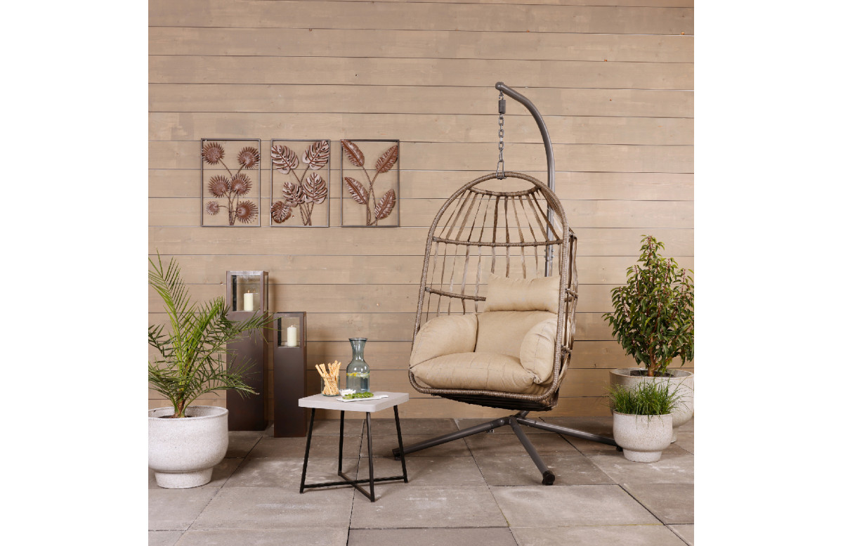 Fauteuil suspendu de jardin avec coussin Kenet