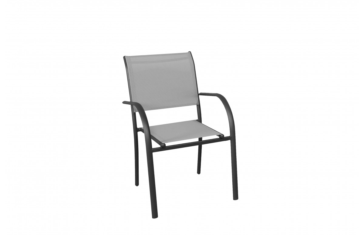 Fauteuil de jardin Lavezzi empilable en aluminium - Essenciel Green