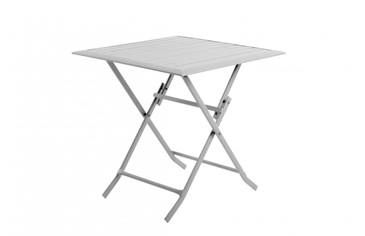 Table D'extérieur Pliante Carrée En Aluminium Blanc 120 X 72 X 71 Cm à Prix  Carrefour