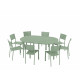 Table ovale 6 personnes Inari en aluminium - Essenciel Green