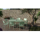 Table ovale 6 personnes Inari en aluminium - Essenciel Green