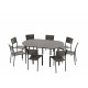 Table ovale 6 personnes Inari en aluminium - Essenciel Green