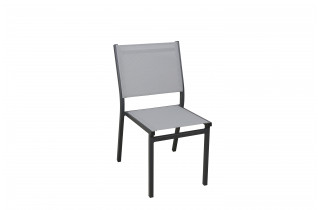 Chaise Sperone textilène gris en aluminium - Essenciel Green