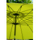 Parasol rond inclinable Shangaï 2.5M en aluminium - Essenciel Green