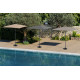 Parasol rectangulaire 2X3M en aluminium - Essenciel Green