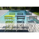 Chaise de jardin pliantes en acier vert mat - Essenciel Green