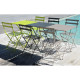 Chaise de jardin pliantes en acier vert mat - Essenciel Green