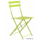 Chaise de jardin pliantes en acier vert mat - Essenciel Green