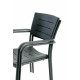 Fauteuil de jardin Inari carbone en aluminium effet sable - Essenciel Green