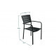 Fauteuil de jardin Inari carbone en aluminium effet sable - Essenciel Green