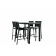 Table bar de jardin Hanae 4 personnes gris en aluminium - Essenciel Green