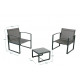 Set de balcon Jakarta texaline gris anthracite en acier - Essenciel Green