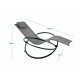 Rocking chair repose pied pliant gris en texaline/ acier - Essenciel Green