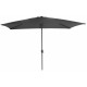 Parasol rectangulaire 2X3M gris en acier - Essenciel Green