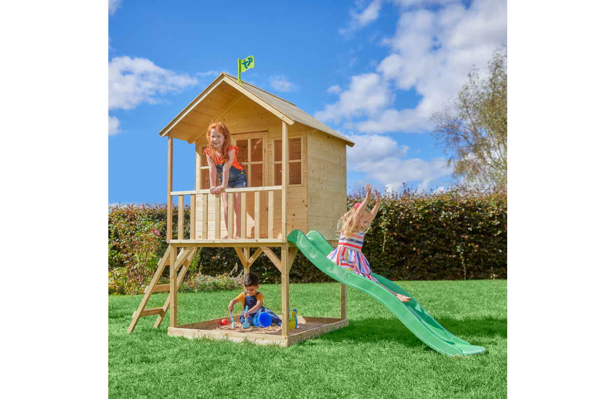 Maisonnette en bois colline avec glissière - TP Toys