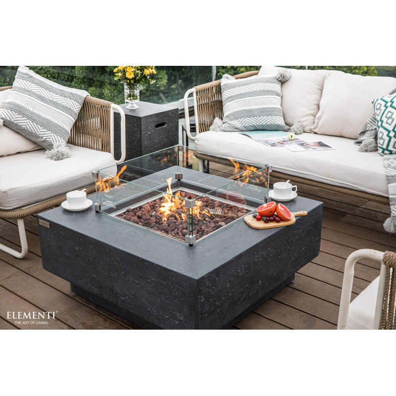 Table brasero gaz extérieur Manhattan avec full option – Elementi