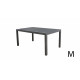 Table extensible Fidji en aluminium et verre anthracite 10 personnes - Essenciel Green