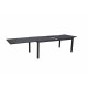 Ensemble table extensible Hanae et fauteuils de jardin Navagio en aluminium et verre anthracite 12 personnes - Essenciel Green