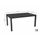 Ensemble table extensible Hanae et fauteuils de jardin Lavezzi en aluminium anthracite 10 personnes - Essenciel Green