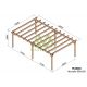 Pergola autoportée en bois 8x5M MARSELLA - Maderland