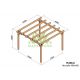 Pergola autoportée en bois 4x4M MARSELLA - Maderland