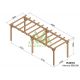 Pergola autoportée en bois 8x3M VALENCIA - Maderland