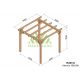 Pergola autoportée en bois 3x3M VALENCIA - Maderland