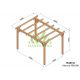 Pergola autoportée en bois 4x3M VALENCIA - Maderland