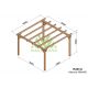 Pergola autoportée en bois 4x4M VALENCIA - Maderland