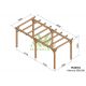 Pergola autoportée en bois 6x3M VALENCIA - Maderland