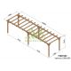 Pergola autoportée en bois 10x3M VALENCIA - Maderland