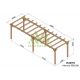 Pergola autoportée en bois 9x3M VALENCIA - Maderland