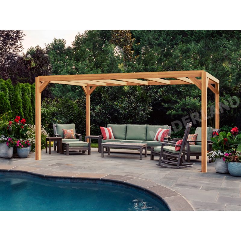 Pergola adossée en bois 5x4M CÁDIZ - Maderland