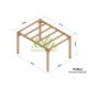 Pergola autoportée en bois 4x3M ALICANTE - Maderland