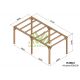 Pergola autoportée en bois 6x3M ALICANTE - Maderland