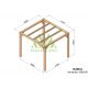 Pergola autoportée en bois 3x3M SANTANDER - Maderland