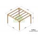 Pergola autoportée en bois 4x4M SANTANDER - Maderland