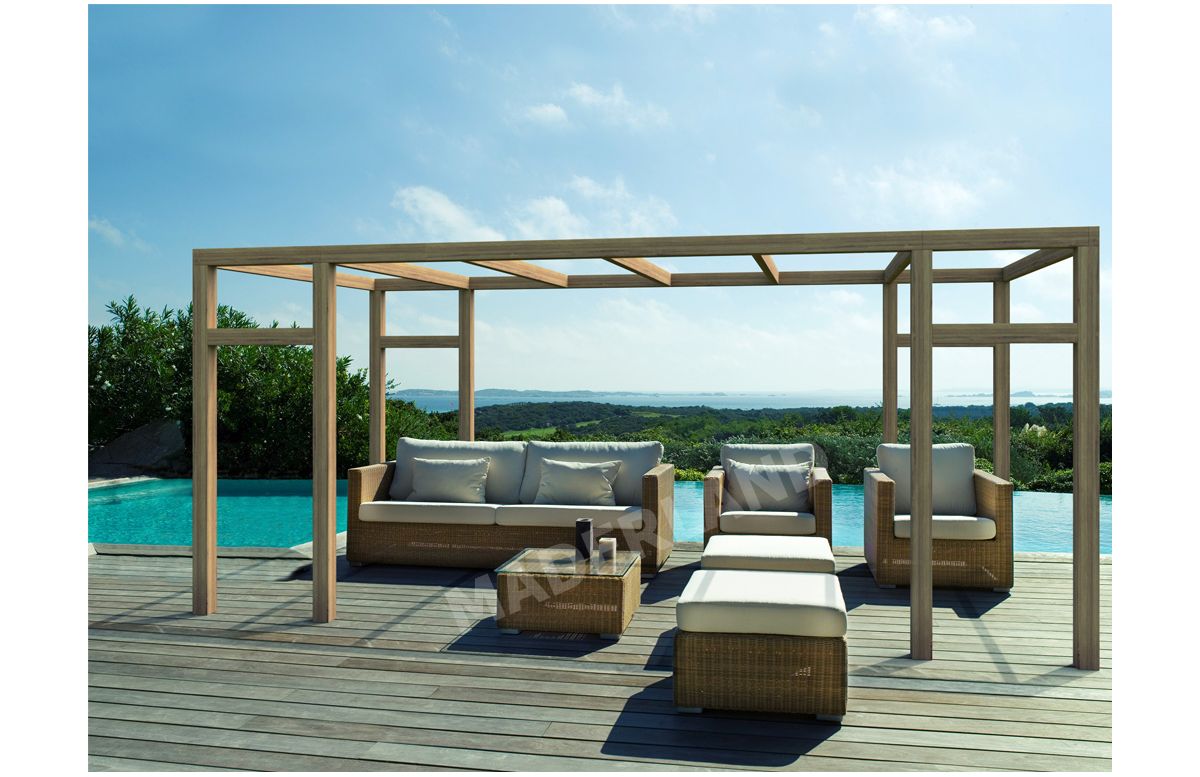 Pergola autoportée en bois 5x4M GRANADA - Maderland