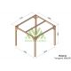 Pergola autoportée en bois 3x3M TARRAGONA - Maderland