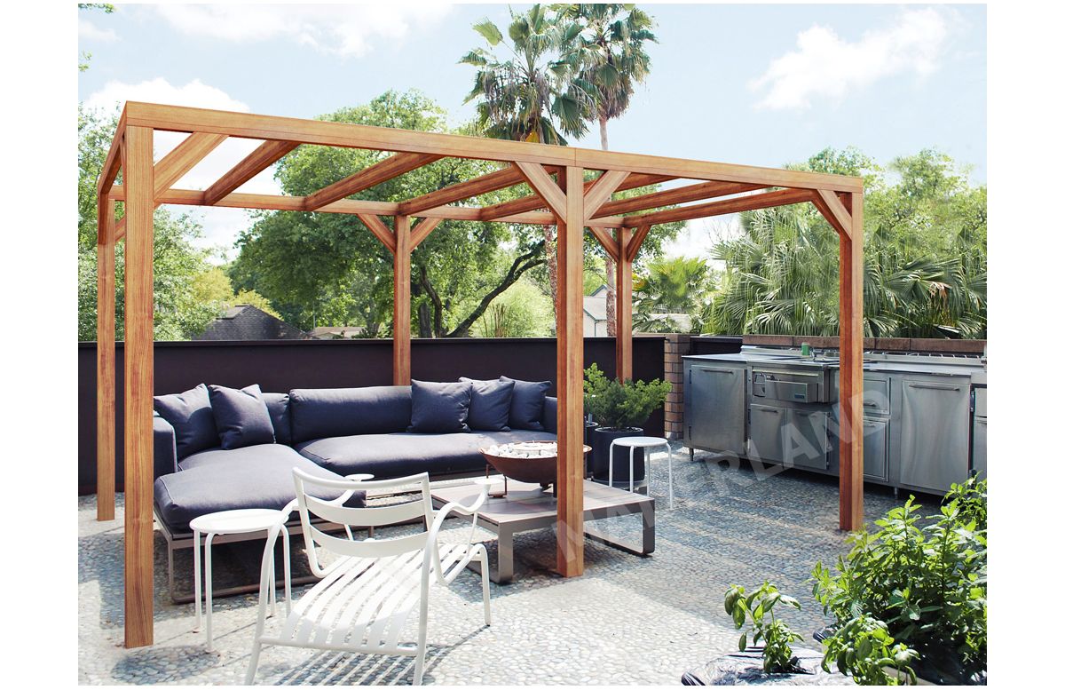 Pergola autoportée en bois 4x3M FUENGIROLA - Maderland